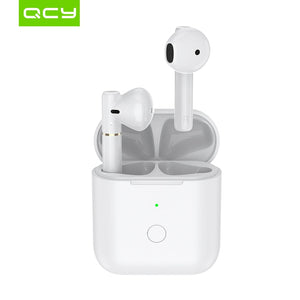 QCY T8 Bluetooth Earphone Semi-in-ear Wireless TWS Dual Connection Headphone Hall Magnetic Earbuds with Microphone Headset