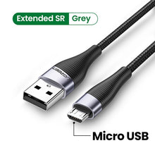 Load image into Gallery viewer, Ugreen Micro USB Cable 3A Nylon Fast Charging USB Type C Cable for Samsung Xiaomi HTC USB Charger Data Cable Mobile Phone Cable
