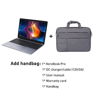 CHUWI HeroBook Pro 14.1 inch Full laminated IPS Screen Computer Intel N4000 Dual Core 8GB 256GB Windows 10 NoteBook