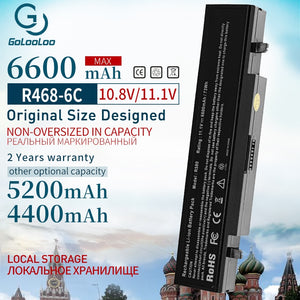 6600mAh New Laptop Battery AA-PB9NS6B for Samsung aa PL9NC6B 355V5C AA-PB9NC6B PB9NC5B PB9NC6W NP550P7C RV520 RV508 R428 R580 6C